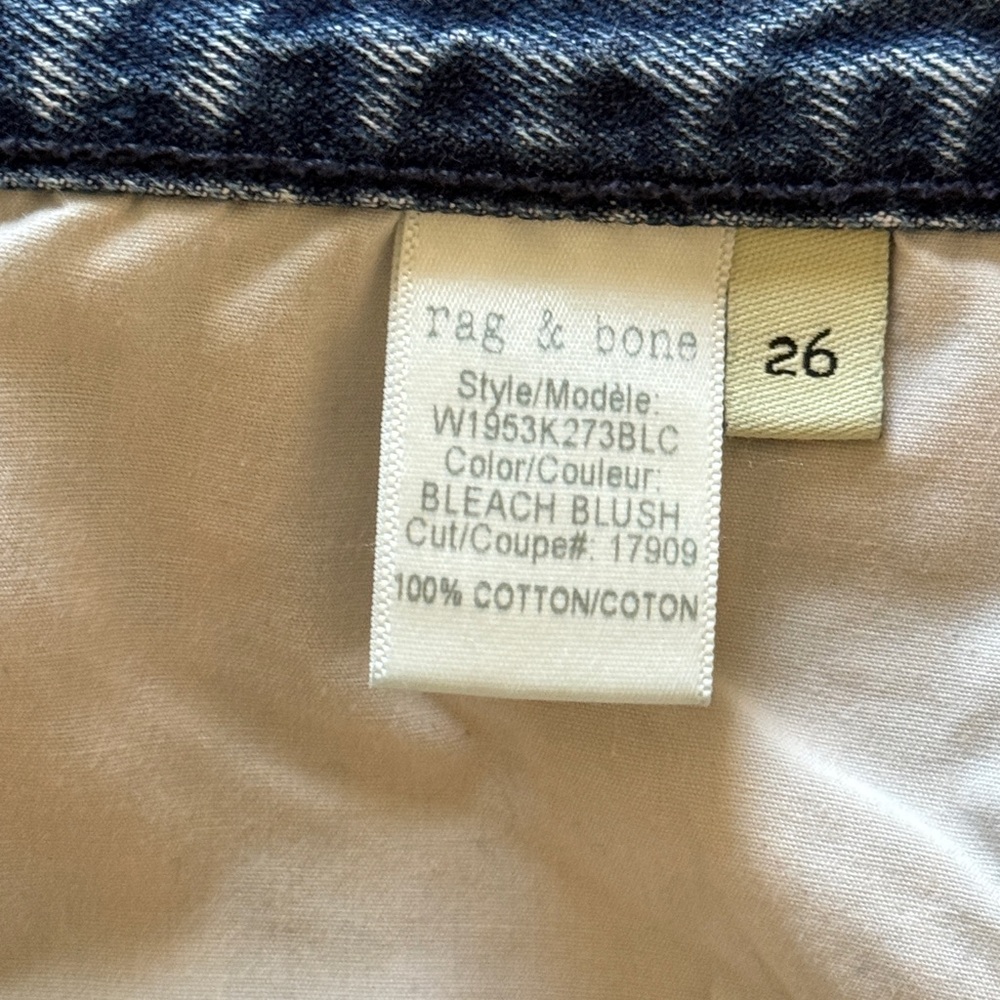 Rag&Bone light pink washed denim shorts - Picture 3 of 5